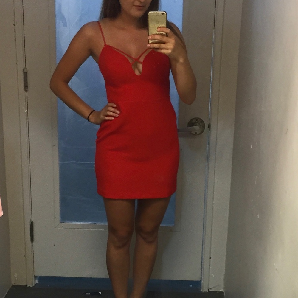 Silence + Noise Red Mini Dress